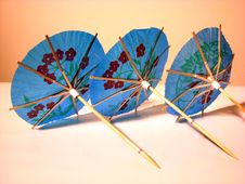 Party Blue Umbrellas Royalty Free Stock Images