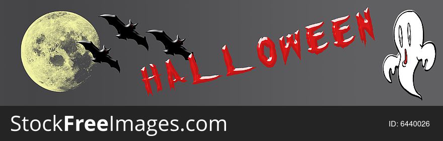 Illustration of Halloween for web banners or graphics. Illustration of Halloween for web banners or graphics