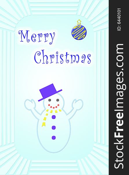 Christmas card with Christmas symbols and merry christmas. Christmas card with Christmas symbols and merry christmas
