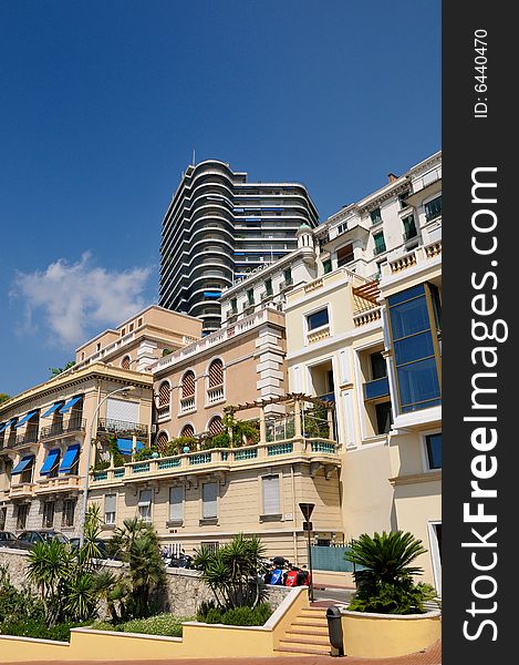 View on Monaco's facades from city Marina