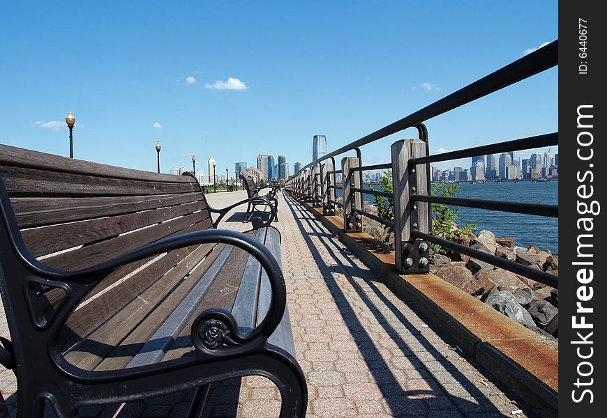 View of New York City from New Jersey. View of New York City from New Jersey.