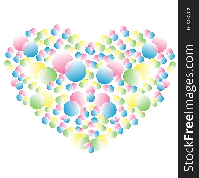 Heart vector illustration bubble beautiful