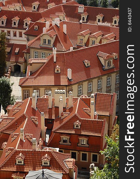 A closed view from the hill of Praha. A closed view from the hill of Praha