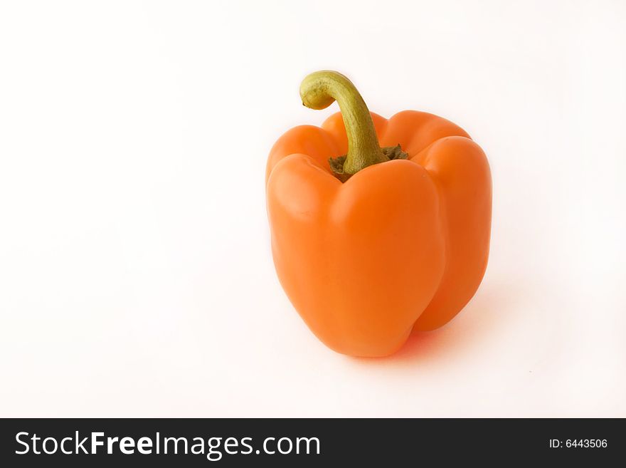 Yellow Pepper On White Background
