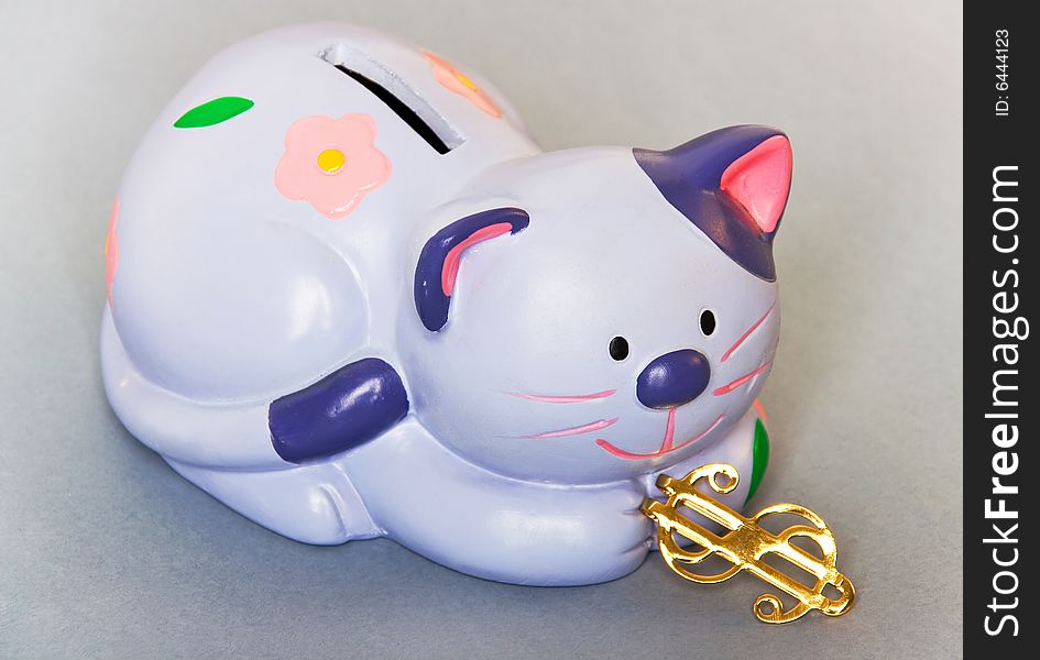 Cat - Moneybox With Dollar