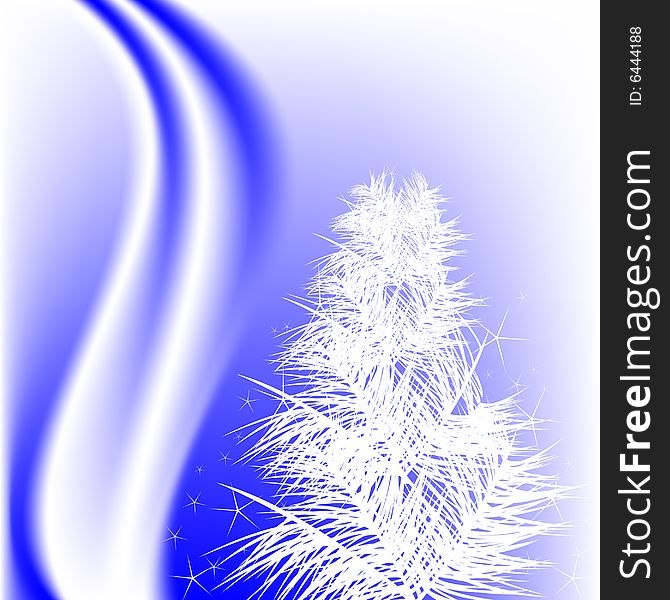 Christmas background with tree, vector illustration