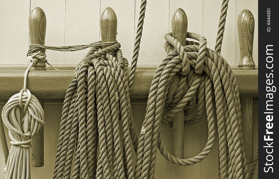 Rigging of a sailing vessel. Rigging of a sailing vessel.