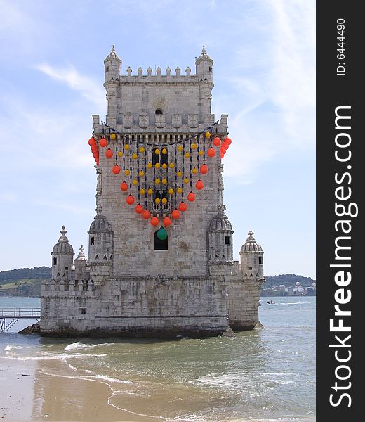 Lisbon's Belém Tower With The River Tagus. Lisbon's Belém Tower With The River Tagus