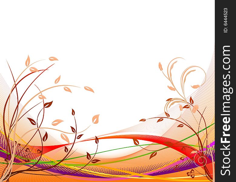 Floral abstract background  illustration