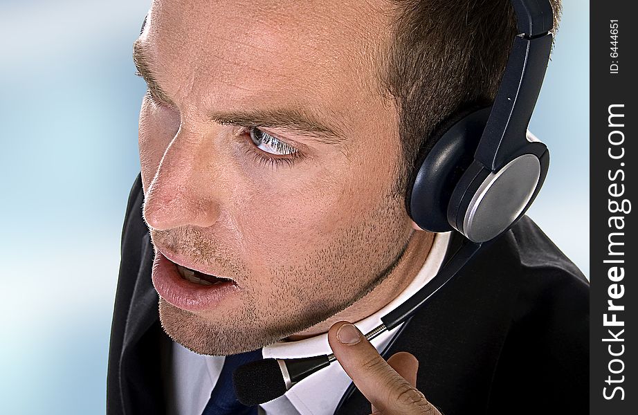 Young Businessman With Headphones