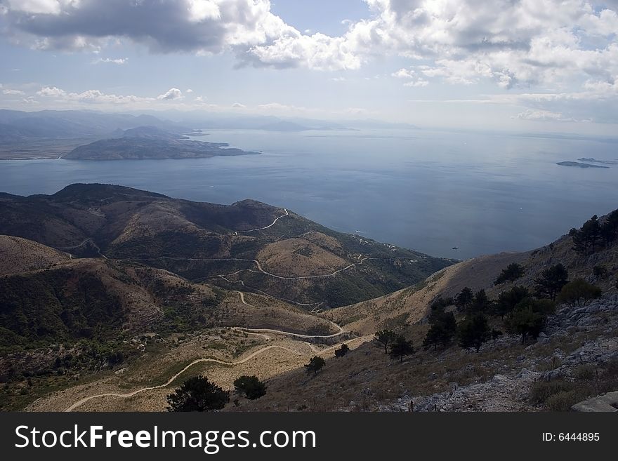 Corfu island on the top Greece