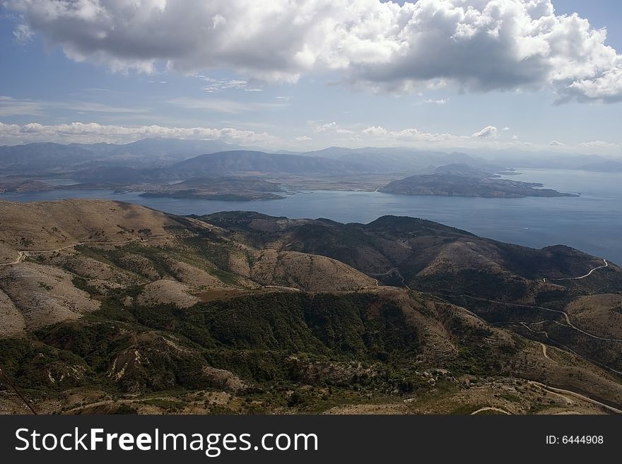 Corfu island on the top Greece