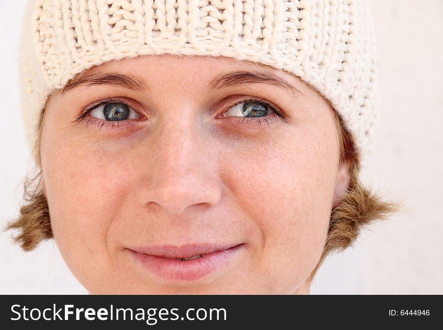 Young Woman Wearing Cap