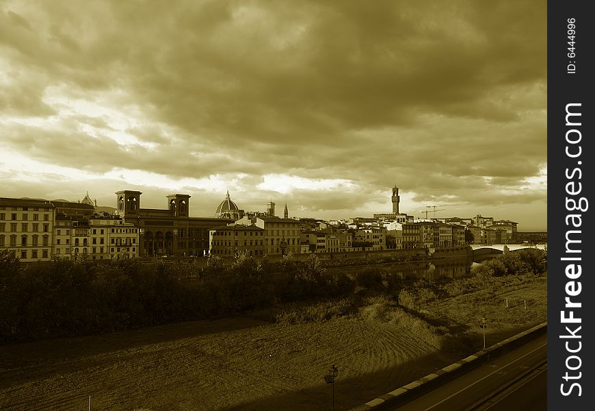 A beautiful monochrome of Florence - Italy