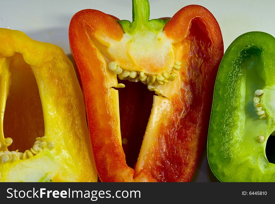 Colourful capsicum in close up. Colourful capsicum in close up