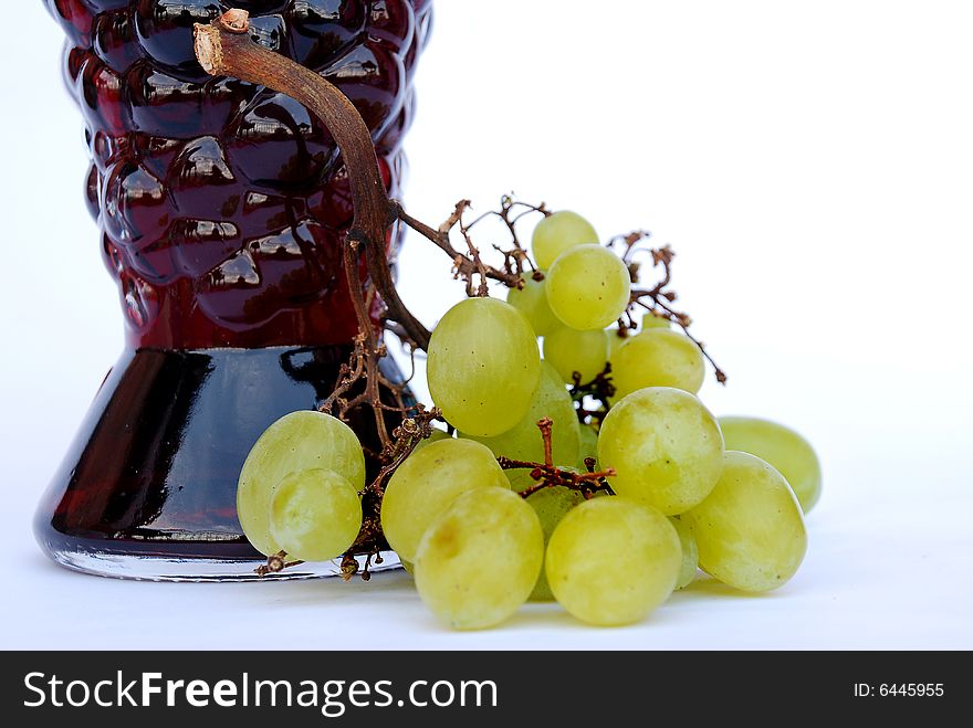 Wine and grapes, fruits and beverages