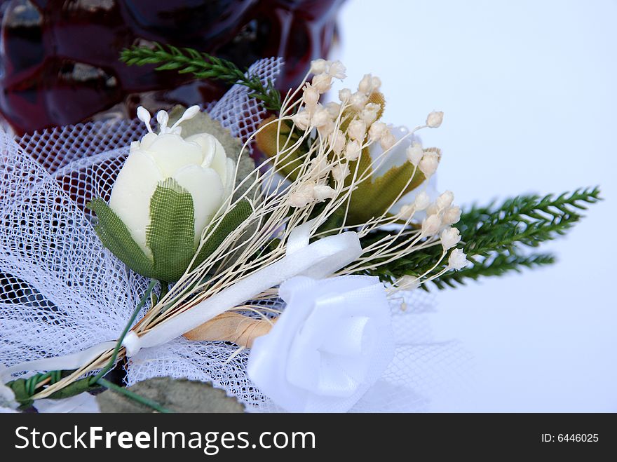 Bouquet  of flowers, plastic flowers for wedding