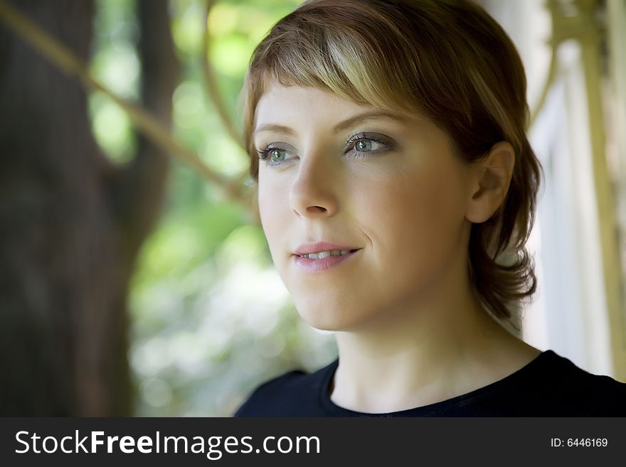 Beauty Woman Close-Up Portrait