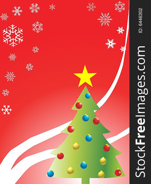 Christmas background on red background vector