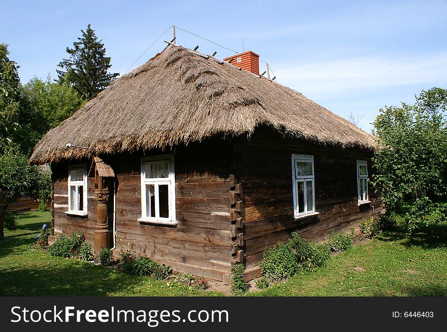 Very old cottage with wood from Poland