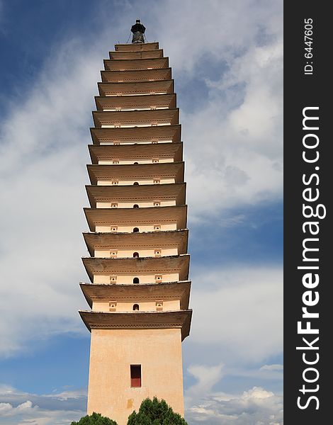 One of the three pagodas ï¼Œdali city ï¼Œchina