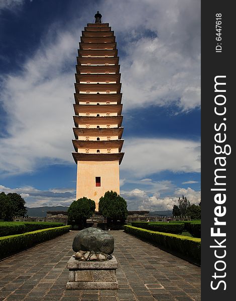 One of the three pagodas ï¼Œdali city ï¼Œchina