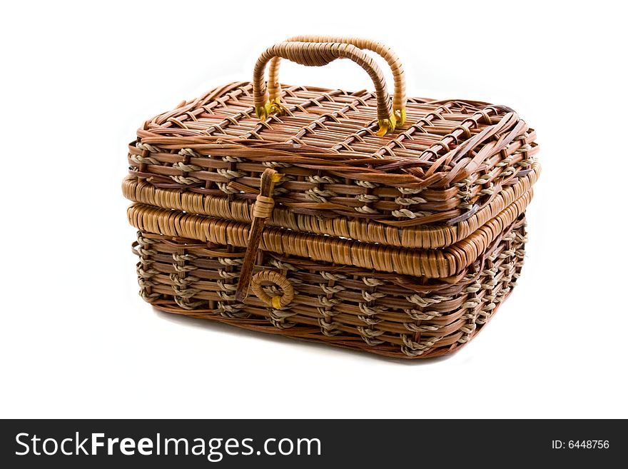 Wattled casket on a white background.