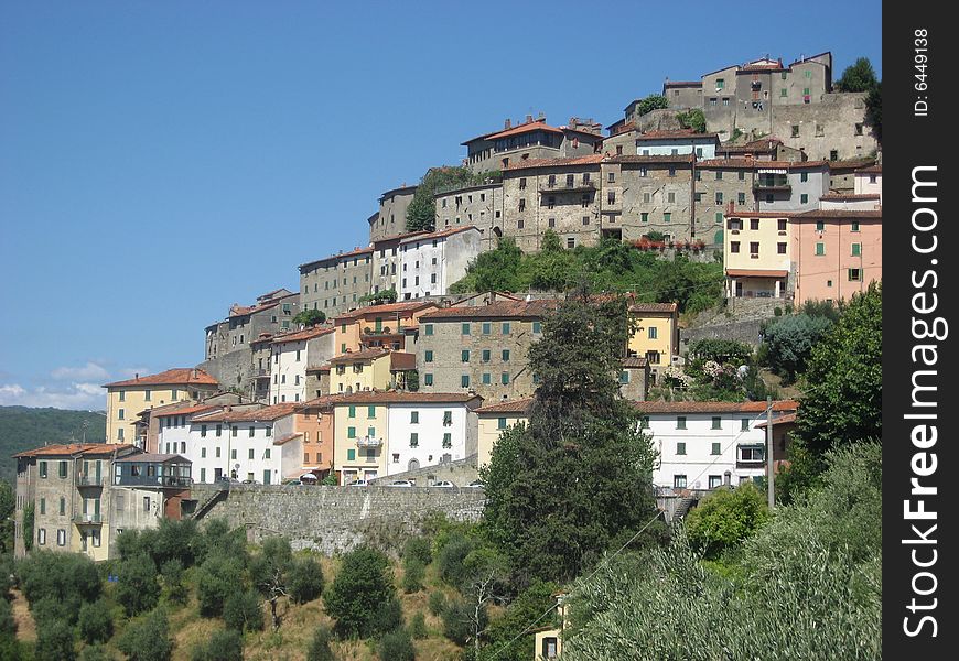 A hillside village in the Toscana region, northern Italy