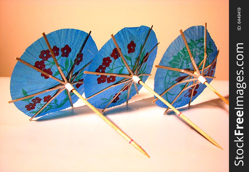 Party blue umbrellas