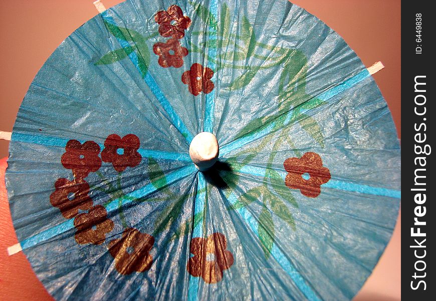 Paper umbrella detail for party drinks. Paper umbrella detail for party drinks.