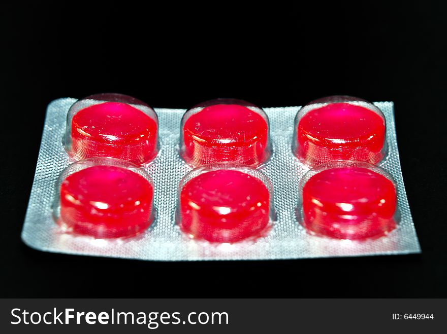 Pain killer tablets on black background. Pain killer tablets on black background