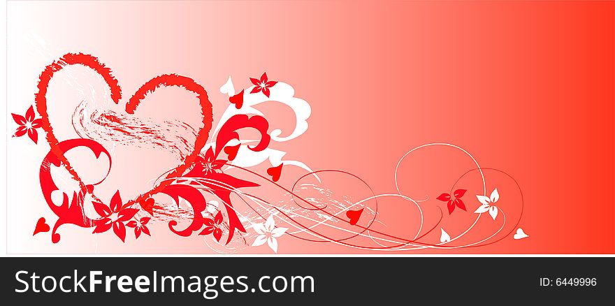 Post-card love Valentine heart pattern design art