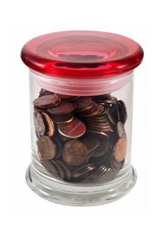 Pennies In Jar Stock Photography Pennies In Jar Stock Photography