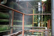 Pipes, Tubes, Machinery And Steam Turbine Royalty Free Stock Images Pipes, Tubes, Machinery And Steam Turbine Royalty Free Stock Images