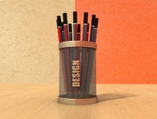 Pencils Container Stock Images