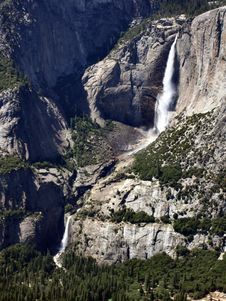 Upper & Lower Falls, Yosemite Stock Images