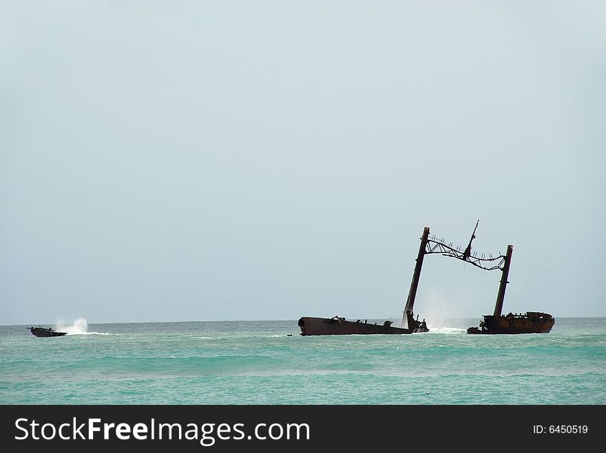 Wreck,in Bavaro beach- Punta Cana, Dominican Republic