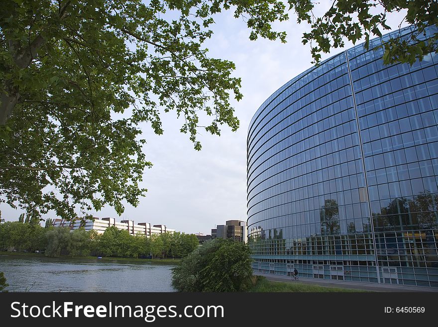 Image of the european Parliament in Strasbourg,