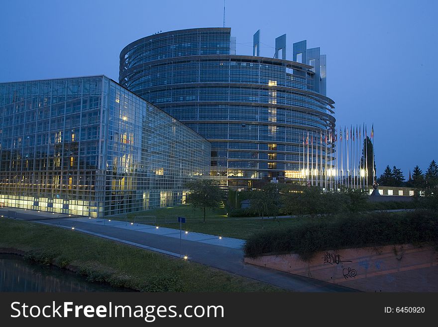 Image of the european Parliament in Strasbourg,
