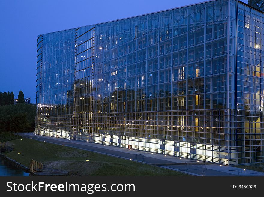 Image of the european Parliament in Strasbourg,