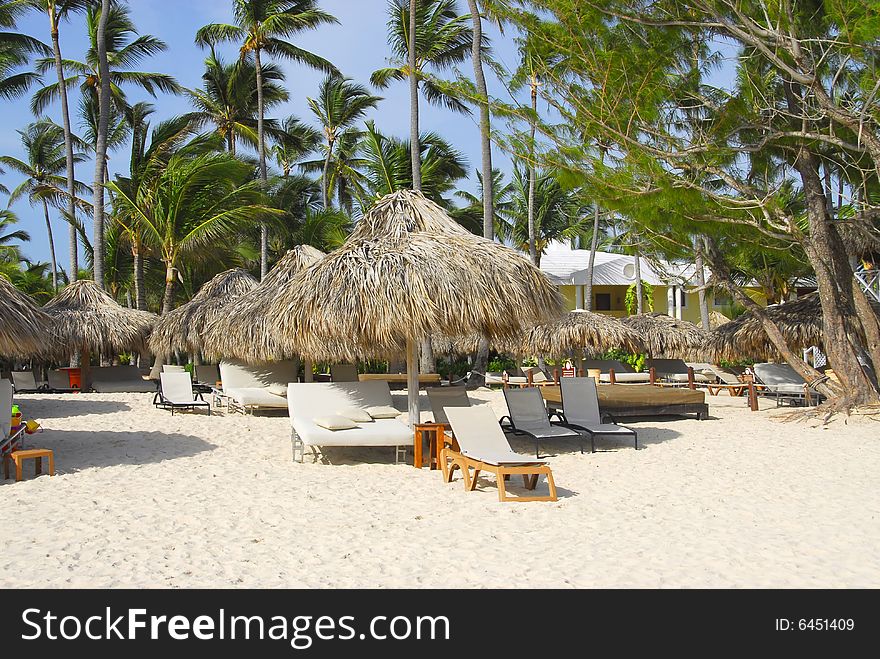 Resort and Spa in tropical beach in Punta Cana