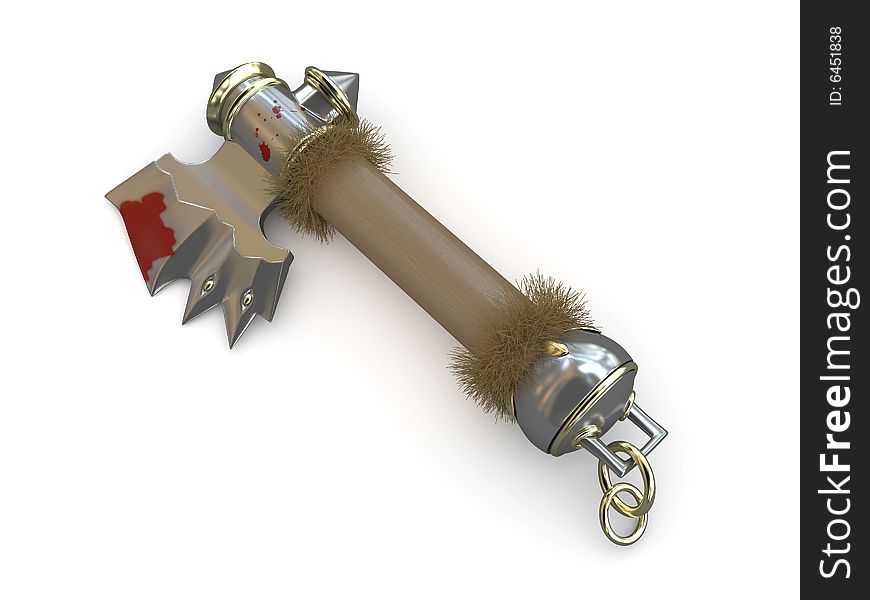 Steel battleaxe, rendered with Vray 1.50 Sp2