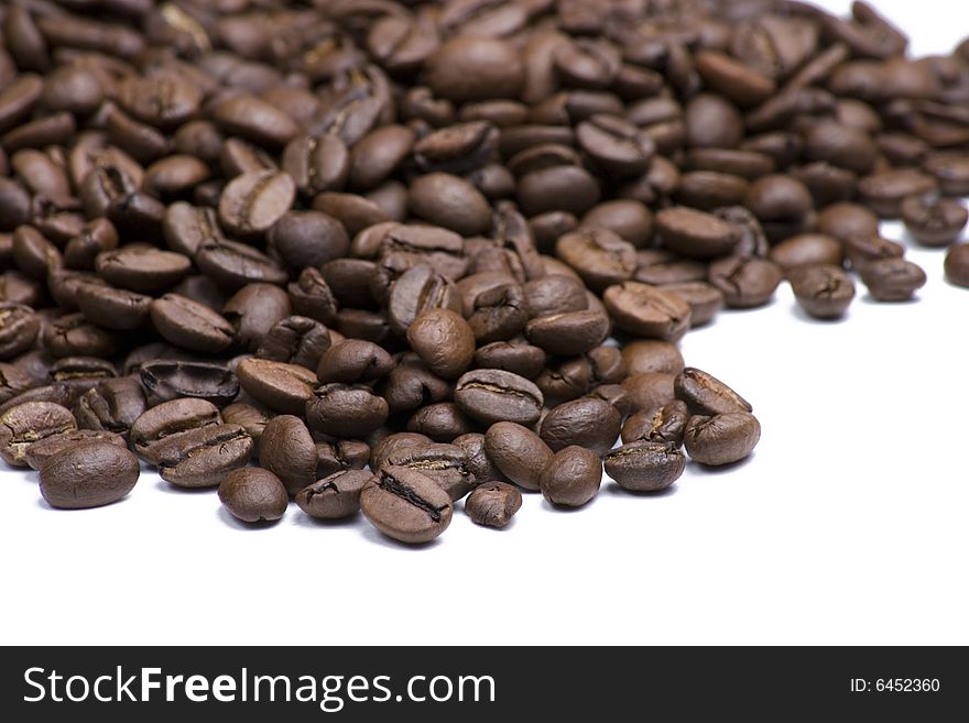 Coffee Beans Isolated on White Background. Coffee Beans Isolated on White Background