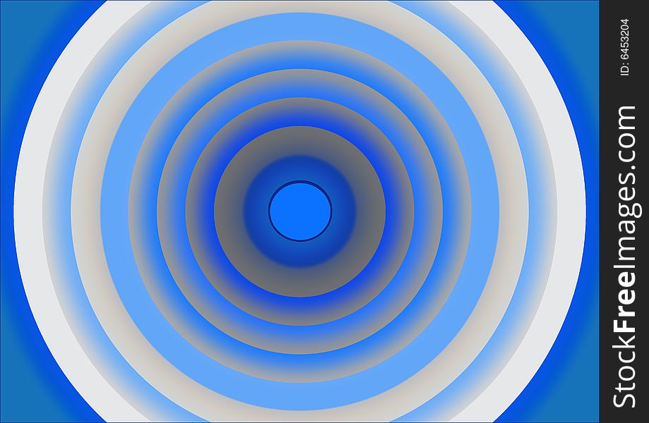 Concentric circles in a blue background