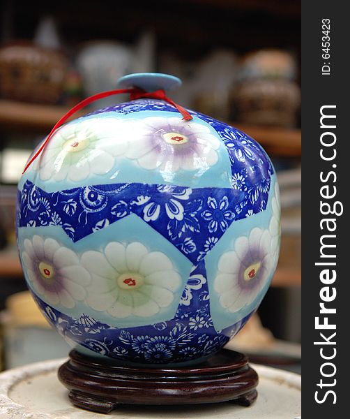 Isolated vase in China style. Isolated vase in China style