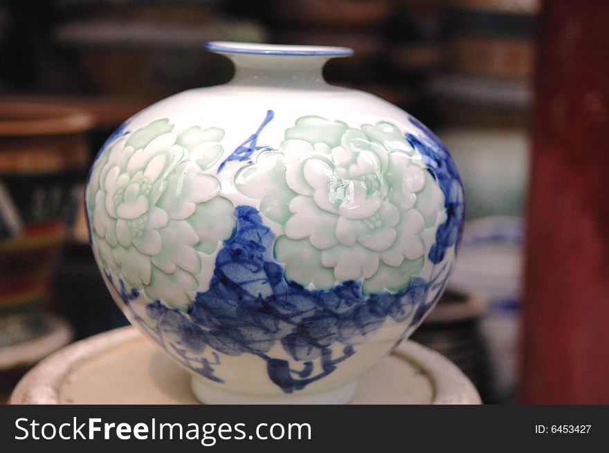 Isolated vase in China style. Isolated vase in China style