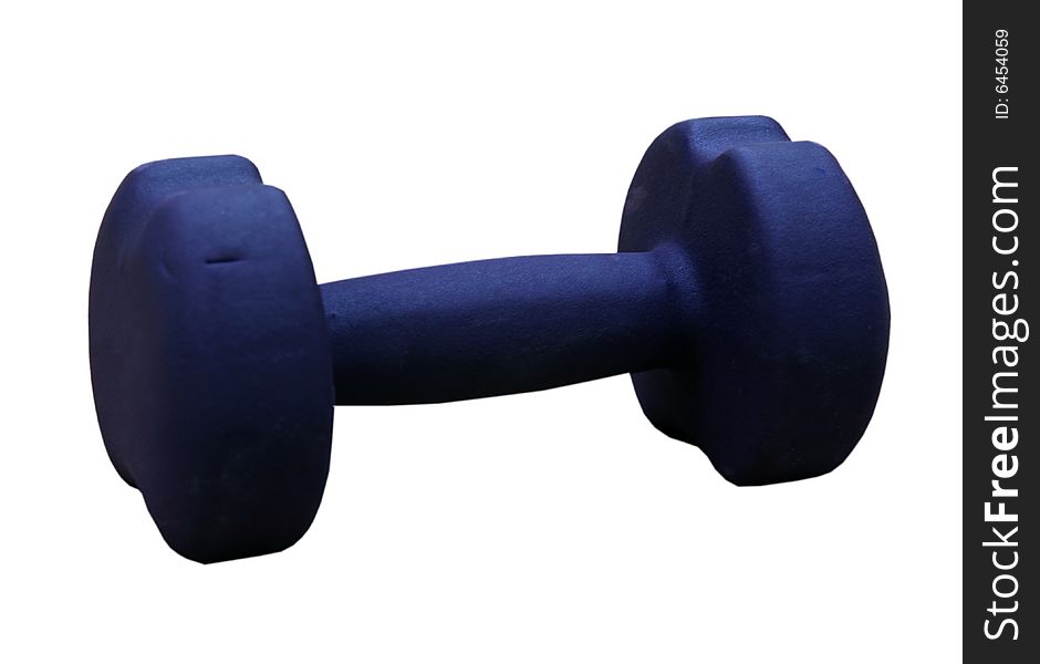Darkly dark blue dumbbell for playing sports