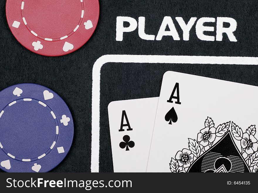 Player - Casino Cards And Chips On Table