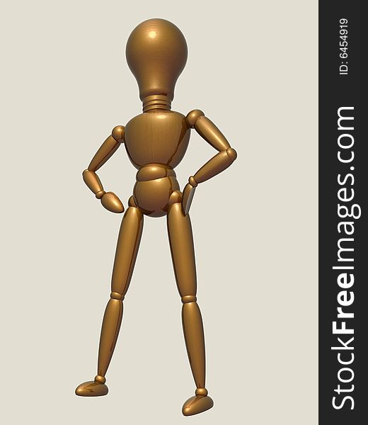 3d figurine of creative symbol. 3d figurine of creative symbol