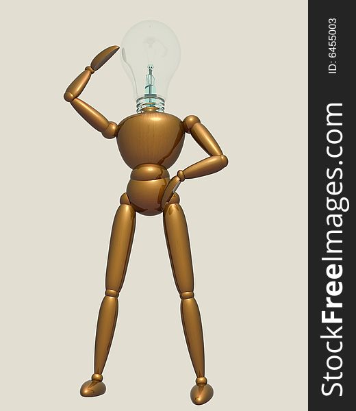 Creative bulb figurine